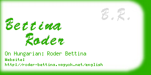 bettina roder business card